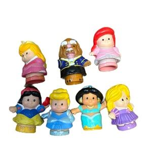 Disney Little People Princess Aurora Beast Ariel Snow White Cinderella Jasmine